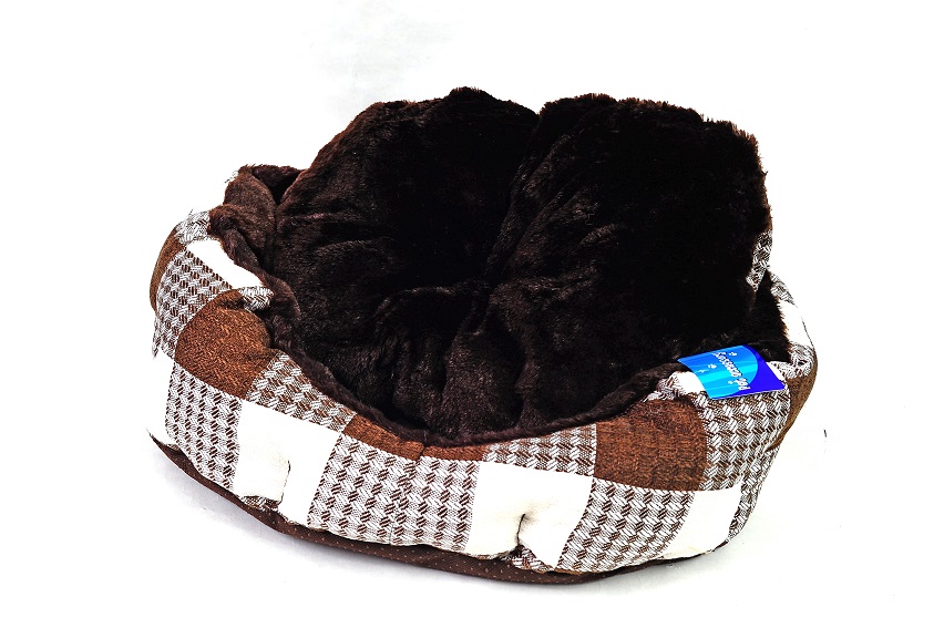 ROZBALENO - Hnědobéžový pelíšek pro psa - 45x40 cm