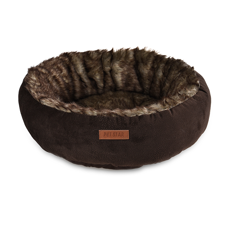 Pohodlný hnědý pelíšek pro psy - 60x14 cm