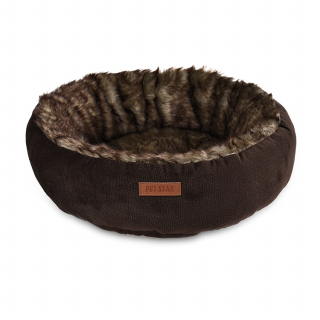 Pohodlný hnědý pelíšek pro psy - 60x14 cm