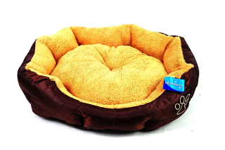 Béžovohnědý pelíšek pro psa - 57x52 cm